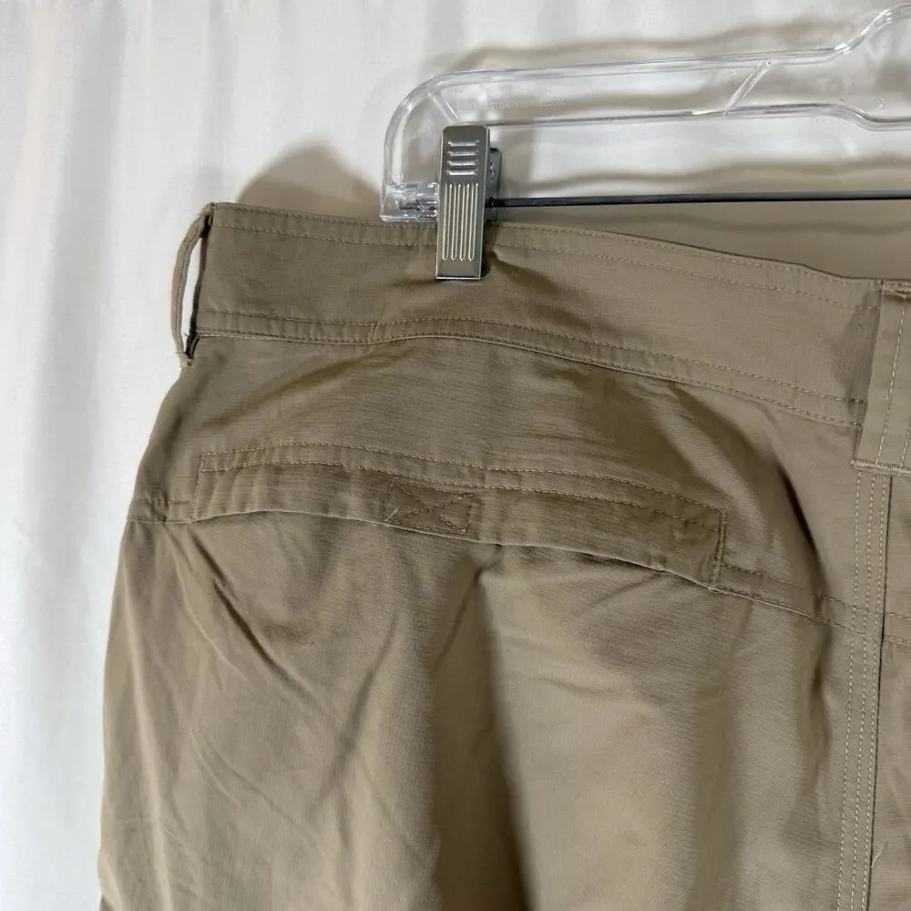 North Face Hiking Convertible Pants Men's 40x30 Khaki Zip Pocket Snap Zip